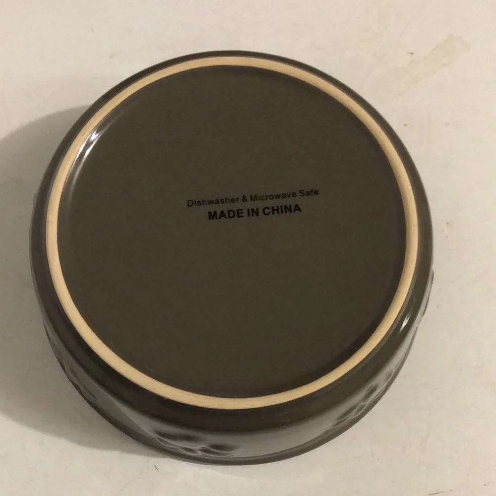 Ceramic Dog Bowl: Olive color